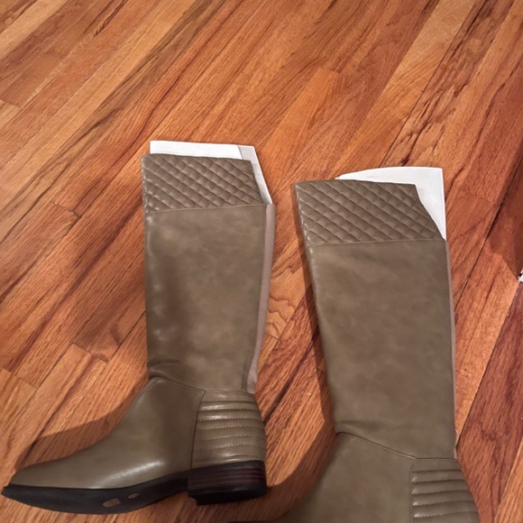 Grey/Brown Knee High Boots - Picture 2 of 5